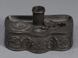 Wedgwood and Bentley Black Basalt Inkstand